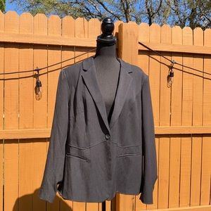 NWT Lane Bryant | Charcoal Gray Button Down Blazer Size 24